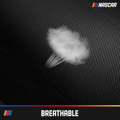 NASCAR Car Seat Covers, Blue Leather and Mesh Seat Covers, Universal Fit Front Seat Covers for Cars with Airbag-Compatible Design, Durable Racing-Inspired Car Interior for Cars, Trucks & SUVs - color: Blue