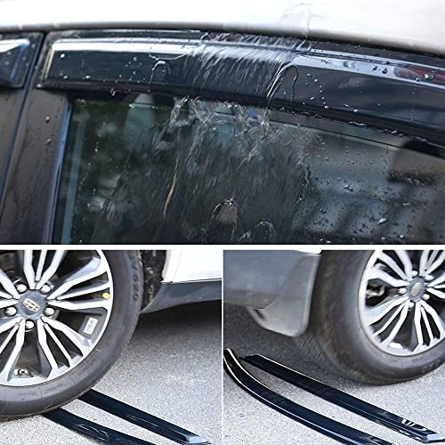 194040 Side Wind Vent Deflector, 4pcs in Channel Dark Smoke Rain Guards Set, Window Visors fit for 2007-2013 Chevy Silverado/GMC Sierra 1500,2007-2014 2500HD/3500HD with Extended Cab - size: 07-13 Double/Extend Cab（In Channel)