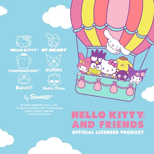 Hello Kitty Steering Wheel Cover, Official Sanrio Car Steering Wheel Cover with Universal Size 14.5-15, Cute Black Hello Kitty Car Accessories for Women (Hello Kitty Kawaii Arcade) - style: Hello Kitty Kawaii Arcade