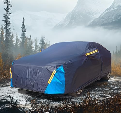 Car Cover Waterproof All Weather, 6 Layers Outdoor Full Exterior Cover Rain Sun UV Snowproof Protection with Zipper Cotton, Mirror Pocket for Honda CR-V - style: Honda CR-V