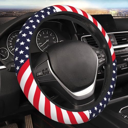 American Flag Elastic Steering Wheel Cover Universal 15 Inch - color: 6