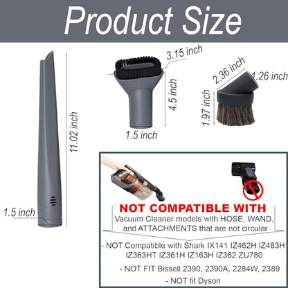 For Shark Vacuum Cleaner Accessories Replacement Kit | Household Cleaning Set with Crevice Tool, Dust Brushes & Vacuum Hose Adapters | 35MM Vacuum Attachments & Brushes - style: Replacement Attachment Kit