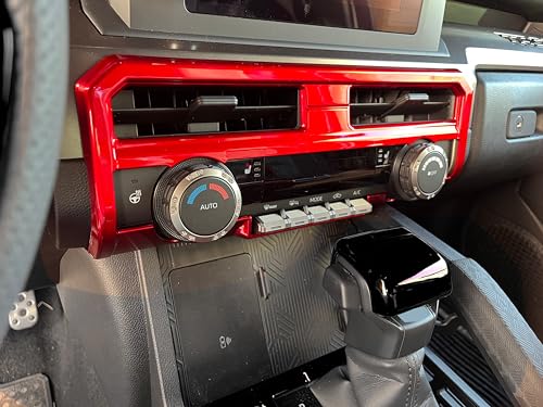 8" Display Model for Toyota Tacoma 2024 2025 2026 and 4Runner 2025 2026 Interior Accessories Center Consoles Dashboard Air Vent Frame Cover Trim (Dark Red) - color: Dark Red