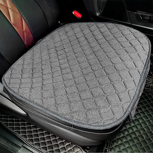 surpassme Comfortable Car Seat Covers Universal Front Seat Coves for Car Accessories with Storage Pockets, Padded Car Interior Covers for Automotive, SUV, Truck, and Van(Grey) - color: Grey, size: 1 Front Seat Cover