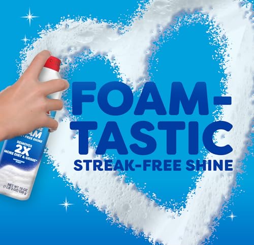 Windex Fast Shine Foam Glass Cleaner, No-Drip Windows, Doors, Mirrors & Countertops Aerosol Cleaning Spray, Streak-Free Shine, Removes Fingerprints, Dust, Dirt, Grime & More 19 oz (Pack of 1) - size: 19 Fl Oz (Pack of 1)