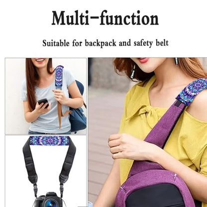 Universal Car Seat Belt Pads Cover,Purpe Mandala Seat Belt Shoulder Strap Covers Harness Pad for Car/Bag,Soft Comfort Helps Protect You Neck and Shoulder from The Seat Belt Rubbing(2 Pack) - color: Purple Mandala