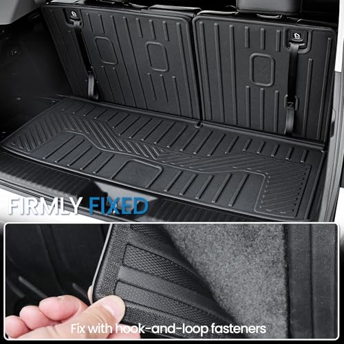 Cargo Mat for Honda Pilot 2026 2025 2024 2023, All Weather TPE Trunk Mat with Backrest Mat Left Storage Tray Mat Car Accessories for Pilot (Cargo Mat with Backrest Mats) - style: Cargo Mat with Backrest Mats