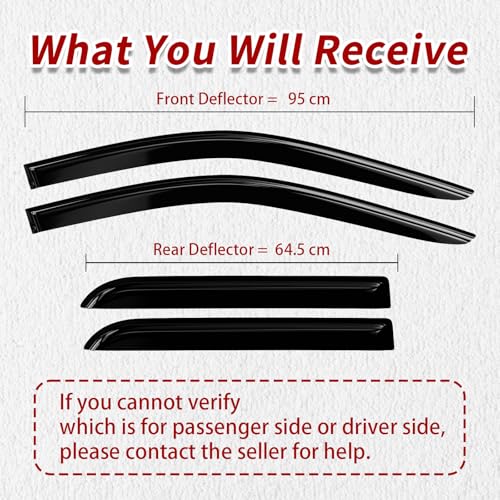 4PC Rain Guards for 2001-2012 Ford Escape Window Visors for 05-11 Mercury Mainer 08-12 Tribute Deflectors Sun Shades Vent Tape On Out Channel - size: 01-12 Ford Escape