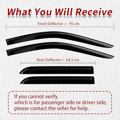 4PC Rain Guards for 2001-2012 Ford Escape Window Visors for 05-11 Mercury Mainer 08-12 Tribute Deflectors Sun Shades Vent Tape On Out Channel - size: 01-12 Ford Escape