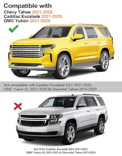 in-Channel Window Rain Guards Fit for Chevy Tahoe/Cadillac Escalade/GMC Yukon 2021-2026 Rain Guard Extra Durable Window Deflectors Vent Visors Vent Shades Exterior Car Accessories-4pcs - size: 2021-2026 Chevy Tahoe/Cadillac Escalade/GMC Yukon