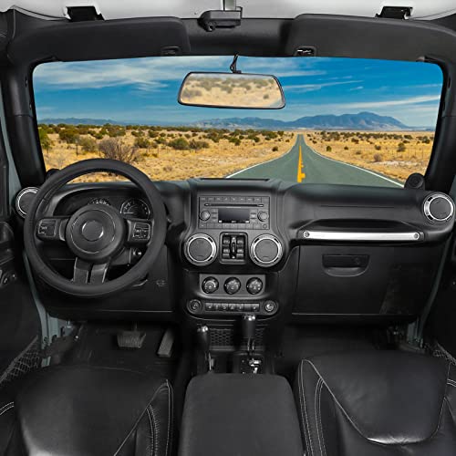 SEG Direct Car Steering Wheel Cover for F-150 Tundra Range Rover 15.5-16 inch, Black Microfiber Leather - color: Black, size: Large size[15 1/2''-16'']