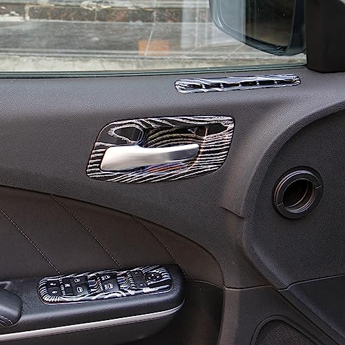 crosselec Central Control AC Switch Gear Shift Panel Cover Trim for Dodge Charger 2015-2022 (Laser Wood Grain-Door) - color: Laser wood grain-door