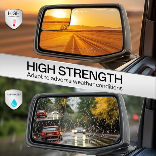 Driver Left Side Door Mirror for 2019-2024 Chevy Silverado 1500, with Heated Power Glass Manual Folding Convex Blind Spot Glass, Replace#GM1320583(5 Pins） - size: Left