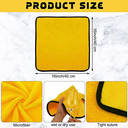 Tallew 40 Pcs Microfiber Towels:16"x16" Microfiber Drying Towels Bulk Micro Fiber Car Cleaning Cloth for Cars Drying Washing Polishing Office Windows Cleaning Household Supplies (Yellow) - color: Yellow