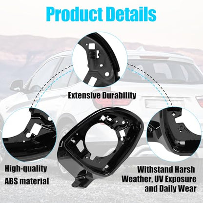 Jaronx Compatible with BMW Side Mirror Housing Frame X3 G01 2018-2024/X4 G02 2019-2023/X5 G05 2019-2024/X6 G06 2020-2024/X7 G07 2019-2024, Right Side Mirror Cover Supporting Ring for BMW 51167468242 - size: Right Mirror Frame