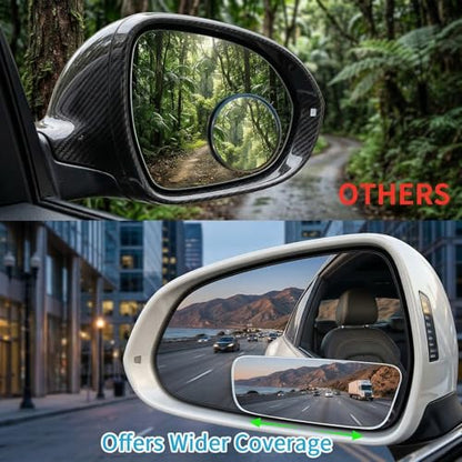 2 Pcs Blind Spot Mirror,Rectangle Car Side Mirror Blindspot Angle Adjustable Blindspot Mirrors for Car Truck(Adhesive,Pack of 2)