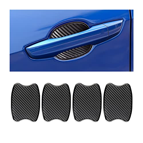 4Pcs Car Door Handle Stickers, 3D Carbon Fiber Texture Auto Door Cup Protective Film, TPU Scratch Protector Cover Guard Pad, Universal for Most Models (2.95''3.93'') - size: 2.95''×3.93''