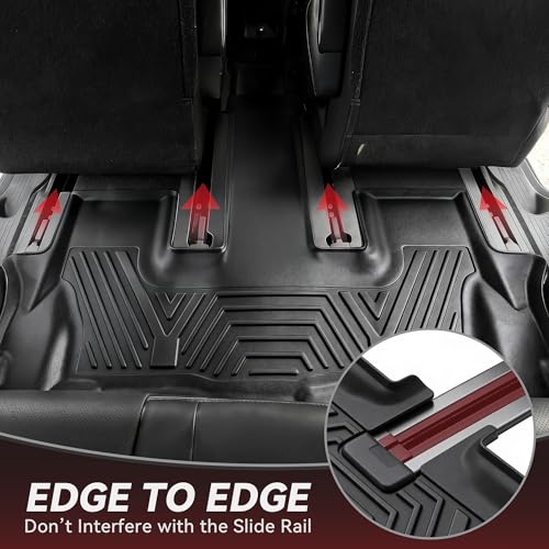 YITAMOTOR Floor Mats for Nissan Pathfinder 2013-2020, Infiniti QX60 2014-2020, JX35 2013, Custom Fit All Weather Anti-Slip TPE Rubber Mat, Pathfinder Accessories, 3 Row Automotive Floor Liners, Black - style: 13-20 Pathfinder/13 Infiniti JX35/14-20 Infini