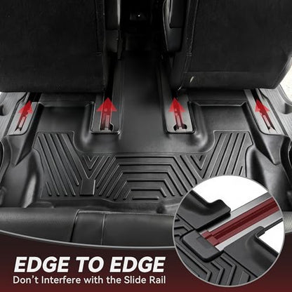 YITAMOTOR Floor Mats for Nissan Pathfinder 2013-2020, Infiniti QX60 2014-2020, JX35 2013, Custom Fit All Weather Anti-Slip TPE Rubber Mat, Pathfinder Accessories, 3 Row Automotive Floor Liners, Black - style: 13-20 Pathfinder/13 Infiniti JX35/14-20 Infini