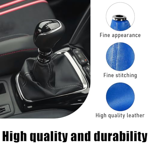 Ohleats Car Shift Knob Dust Cover, Automotive Shifter Boot Sleeve Replacement, Manual/Automatic Gear Shift Cover for Most Car Truck SUV, Universal Interior Car Accessories (Blue) - color: Blue