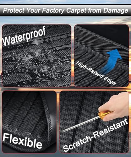 Aiqiying Floor Mats Compatible with Toyota Camry 2007-2011＆ 2012-2017,All Weather Carpet Protector 3D Waterproof Durable Odorless Custom-Fit FrontRear Rows Full Set TPE Car Liners Accessories - size: 2）For Toyota Camry I 2012-2017 I Floor Mat