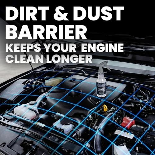 LANE'S Engine Dressing | Professional Engine Bay Cleaner and Protector Shine | Prevents Rubber Hoses Fading and Cracking | Easy to Use, Dust Resistant Degreaser & Detail Spray | 16 oz - size: 16 Fl Oz (Pack of 1)