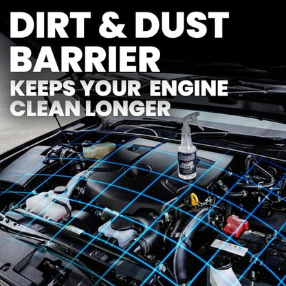 LANE'S Engine Dressing | Professional Engine Bay Cleaner and Protector Shine | Prevents Rubber Hoses Fading and Cracking | Easy to Use, Dust Resistant Degreaser & Detail Spray | 16 oz - size: 16 Fl Oz (Pack of 1)