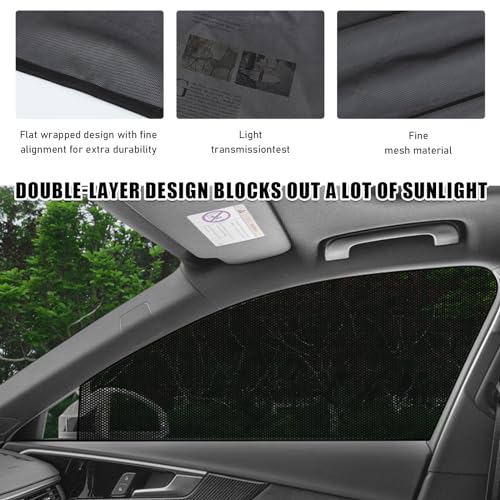 Ohleats 2 PCS Window Shades, Auto Front Rear Side Sun Shades for Block Heat & UV Protection, Breathable Mesh Baby Screen Covers, Universal Car Accessories (Back) - size: Car Back