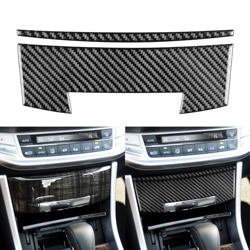 NVCNX Real Premium Carbon Fiber Compatible with Honda 9th Gen Accord 2013 2014 2015 2016 2017 Accessories Car Dash Storage Box Cover Interior Trim Black - color: Dash Storage Box