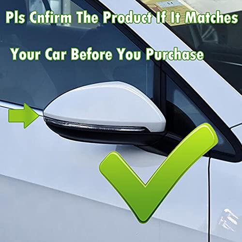 1 Pair Black Rearview Mirror Cover Left Right Side Mirror Covers Caps for VW Golf MK7 7.5 GTI 7 Golf 7 R (Carbon Fiber) - color: Carbon Fiber