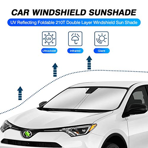 KUST Windshield Sun Shade for Toyota RAV4 2013 2014 2015 2016 2017 2018 Window Accessories Shade Sun Protector Foldable Block UV Rays Keep Car Cooler - size: FOR | Toyota RAV4 2013-2018