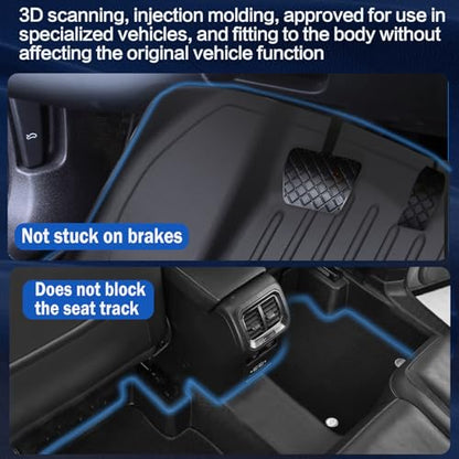 All Weather Rubber Floor Mats Compatible with 2013-2019 Ford Escape & 2013-2018 C-Max, 3Pcs Car Automotive Floor Mats & Cargo Liners Black (2013-2019 Escape & C-Max) - color: 2013-2019 Escape & C-Max