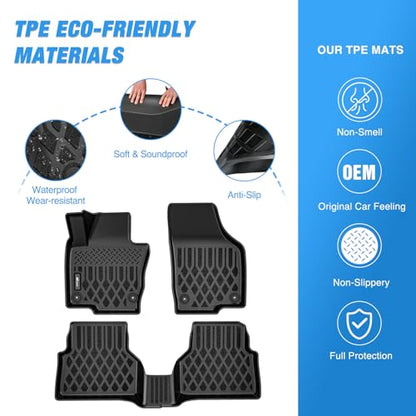 Nilight TPE Floor Mats for Volkswagen Tiguan 2009 2010 2011 2012 2013 2014 2015 2016 2017 All Weather Custom Fit Heavy Duty Floor Liners - color: 2009-2017 Volkswagen Tiguan