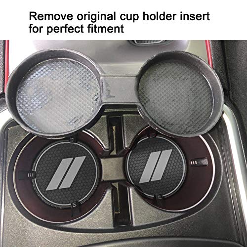 Fits Dodge Charger Accessories 2015-2023, Cup Holder Insert Center Console Shifter Liner Trim Interior Door Pocket Mats Pad (24pcs Set, Gray Trim) - color: Gray