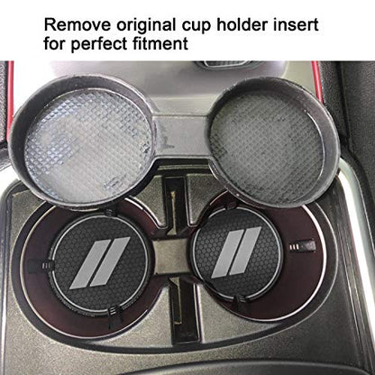 Fits Dodge Charger Accessories 2015-2023, Cup Holder Insert Center Console Shifter Liner Trim Interior Door Pocket Mats Pad (24pcs Set, Gray Trim) - color: Gray