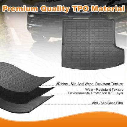Trunk Liner for Acura RDX 2019-2025 3D Custom Fit All-Weather TPE Material Waterproof Car Cargo Liner Mat, Black - color: Acura RDX 2019-2025