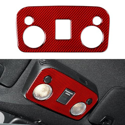 Car Reading Light Control Panel Sticker Carbon Fiber Decal Accessories for Ford Mustang 2015 2016 2017 2018 2019 2020 2021 2022 2023 - color: Reading Light