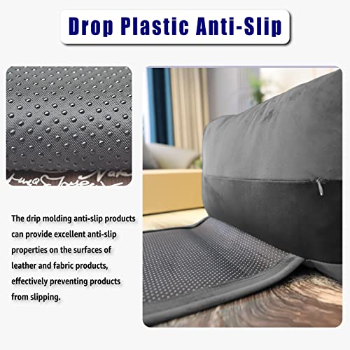 Adjustable Headrest Pillow for Recliners and Armchairs - Non-Slip Velvet Cushion for Neck Support and Pain Relief (Gray) - color: Gray