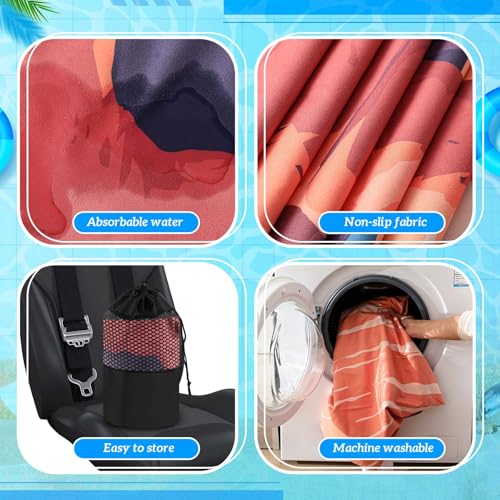 Hahafelt 2 Pack Car Seat Towel Covers with Storage Bag, 63 x 32 Inch Universal Non Slip Waterproof Sweat Protector for Car Truck, Gym Swimming Running, Machine Washable (Arch) - style: Arch