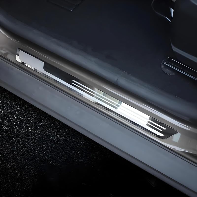 4 Pcs Stainless Steel Car Door Sill Strip for Infiniti Q50 2014-2024, Stainless Steel Car Door Sill Scuff Plate Guard Car Door Kick Plates