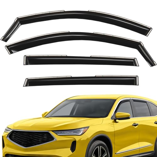 Extra Durable Window Deflectors in-Channel Window Visors Rain Guards Fit for Acura MDX 2022-2026, Sun Visors, Wind Vent for Shades, Exterior Car Accessories - 4 pcs. AG0990 - color: For Acura MDX 22-26