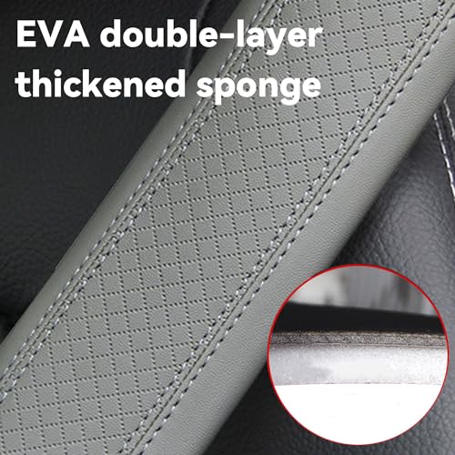 2PCS Car Seat Belt Cover, Soft Shoulder Strap Covers Harness Pads, Safety Leather Seatbelt Comfort Driving Cushion Protect Your Shoulder and Neck Universal for Car, SUV,Truck (Gray) - color: Gray