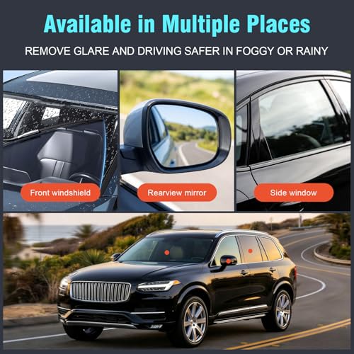 Windshield Oil Film Remover, Car Glass Cleaner Tool for Windshield & Windows, Remove Water Spots, Rain Marks, Haze & Grime, Anti Glare Streak Free Auto Window Cleaner, Improve Night Driving Visibility