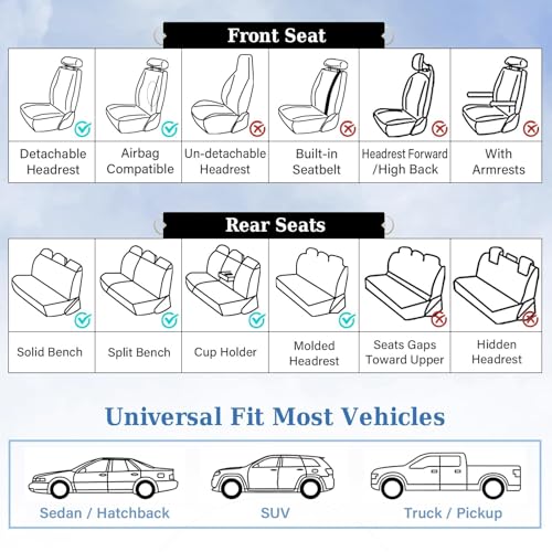 Coverado Seat Covers, Car Seat Covers Front Seats, Beige Nappa Leather Car Seat Covers, 2 Pack Waterproof Front Seat Covers, Breathable Leather Seat Cushion Universal Fit Most Cars Trucks - color: Beige, size: Front
