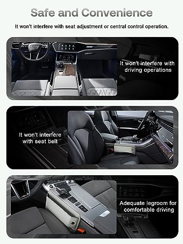 Premium Leather Car Seat Gap Filler Organizer (0.2”-1.2" Gaps), Clever Gifts for Car SUV Truck Owners (Beige, 2 Pack) - color: 06 Beige, 2 Pack