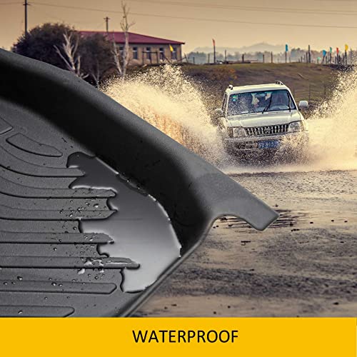 Floor Mats Custom for Kia Soul 2024-2020 All Weather Protection TPE Waterproof Non-Slip Durable Floor Liners Fits Front& 2nd Row Full Set Black Accessories - style: 15|For Soul|2020-2026|Mat