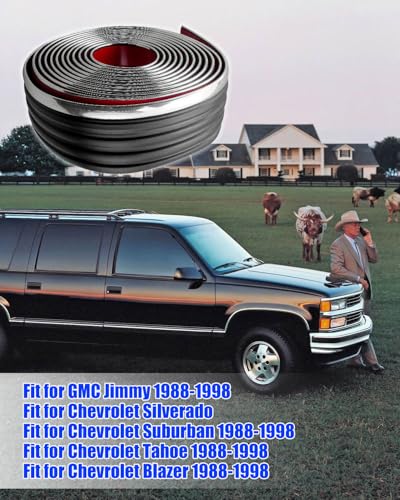 Chrome Body Side Trim Molding Fit for Chevy GMC Pickup Trucks Silverado Suburban Tahoe Blazer Jimmy 1988-1998 Length 160 inches Width 2.5 inches - size: 160 Inches