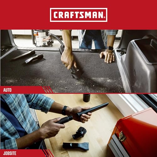 CRAFTSMAN CMXZVBE38662 1-1/4 in. Car Cleaning Wet Dry Vac Attachment Kit for Auto Detailing, Fits Most Vacs with a 2-1/2 in. Drum Inlet, Not Compatible with CMXEVBE17250 and CMXEVBE17678 Vacs - size: Car Cleaning Kit