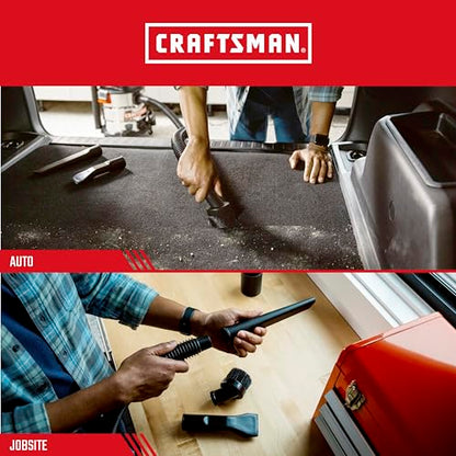 CRAFTSMAN CMXZVBE38662 1-1/4 in. Car Cleaning Wet Dry Vac Attachment Kit for Auto Detailing, Fits Most Vacs with a 2-1/2 in. Drum Inlet, Not Compatible with CMXEVBE17250 and CMXEVBE17678 Vacs - size: Car Cleaning Kit