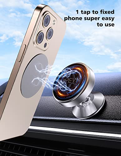 2 Pack Magnetic Phone Holder for Car, [ Strong Magnet ] Magnetic Phone Holder, Dashboard Phone Holder Mount 360 Adjustable, Car Mount for iPhone Samsung etc All Smartphones, Sliver - color: Sliver